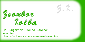 zsombor kolba business card